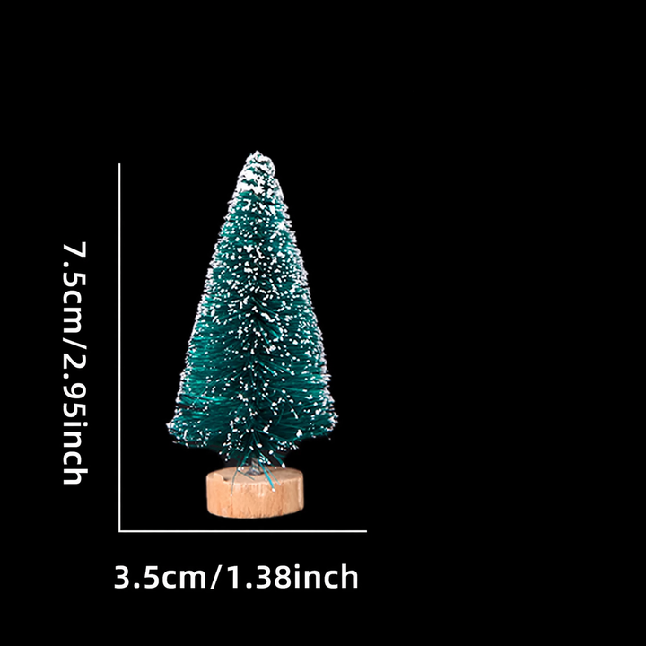 Mini Christmas tree made of pine needles, snow-covered