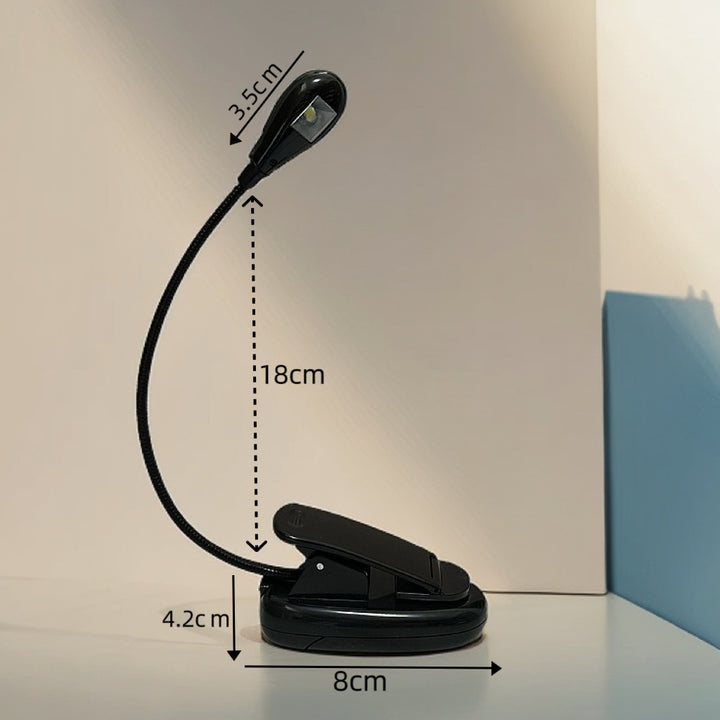 LED sheet music light with clip, flexible