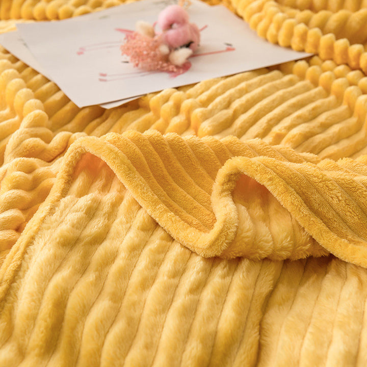Coral fleece blanket in solid color