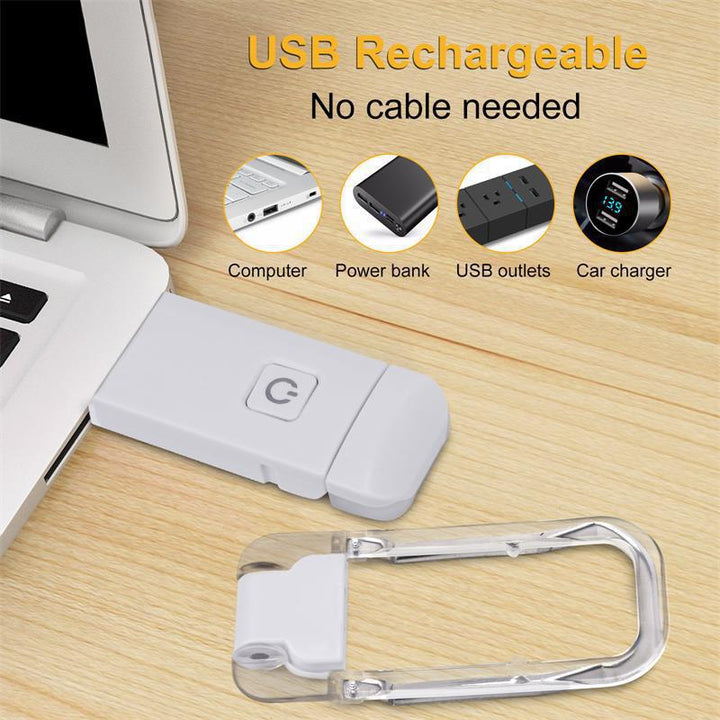 Portable USB LED clamp light, foldable