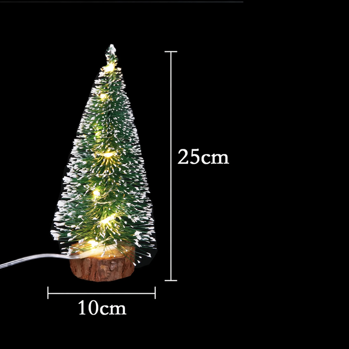 Mini Christmas tree made of pine needles with LED lighting, 40 cm