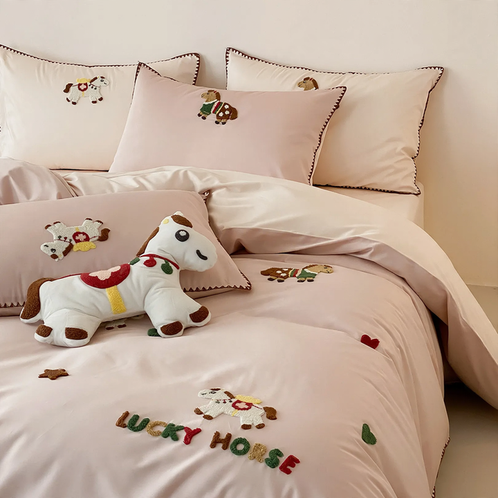 Cotton bedding set, cartoon pattern