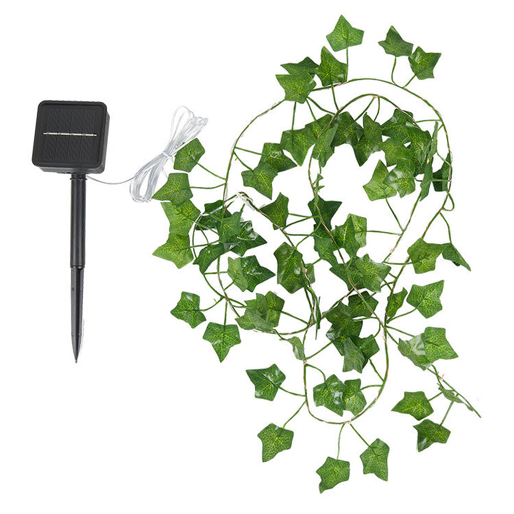 LED string lights with artificial plant vines