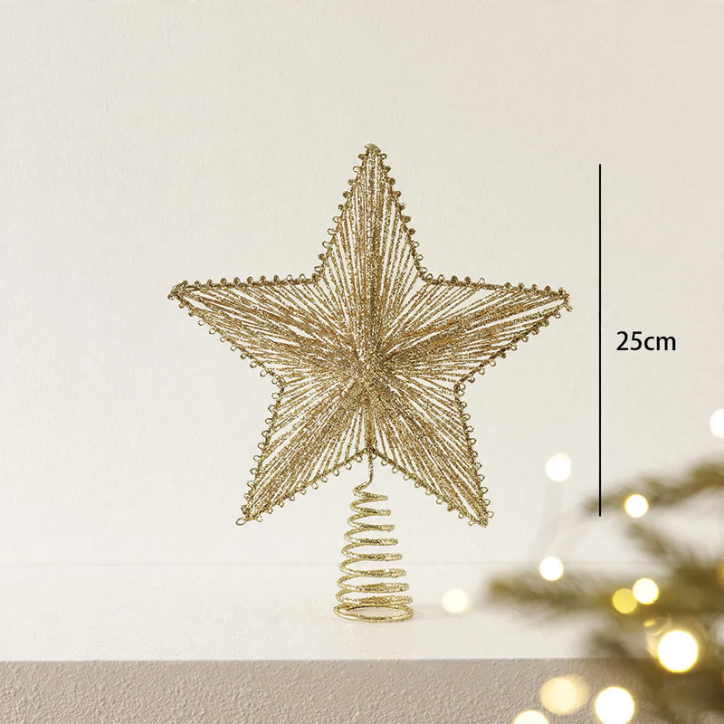 Decorative Christmas tree topper star made of iron