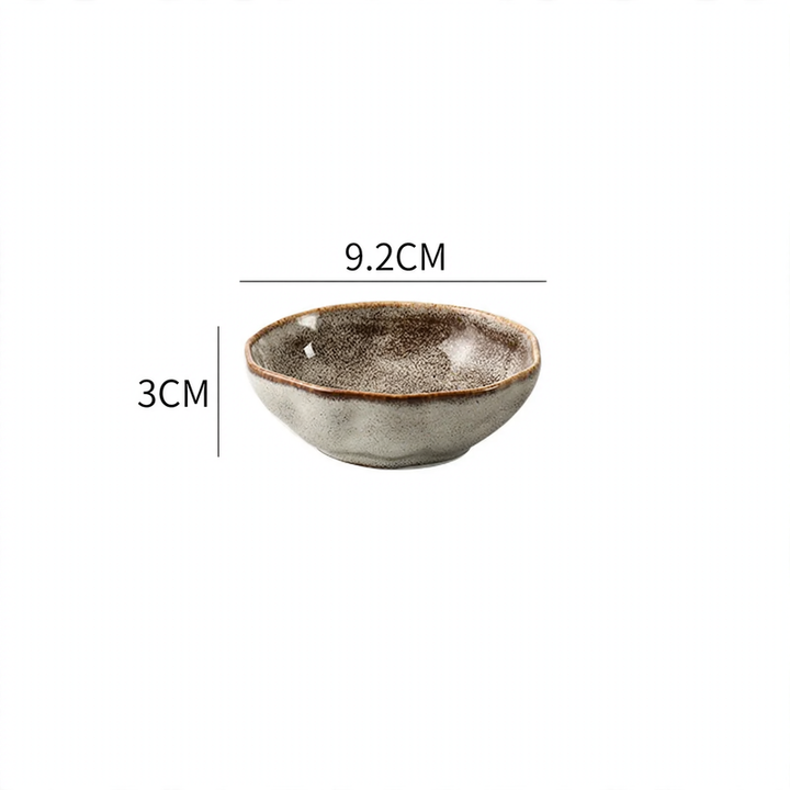 Vintage ceramic dish set, rustic design