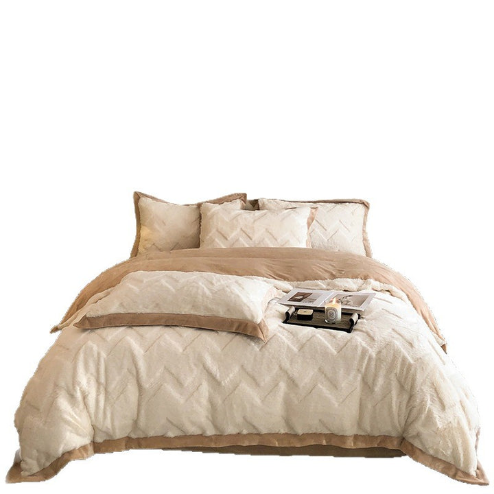 Milk fiber bedding set, 4 pieces, extra warm
