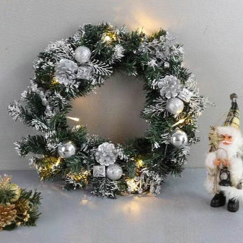 Christmas wreath made of PVC, handcrafted, with or without lighting