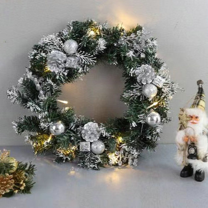 Christmas wreath made of PVC, handcrafted, with or without lighting