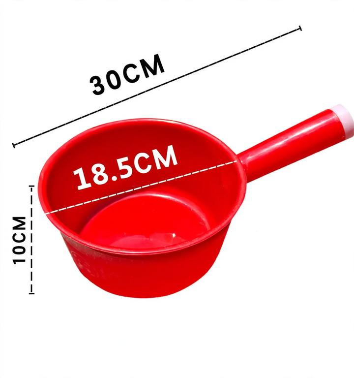 Plastic bucket with handle, various sizes