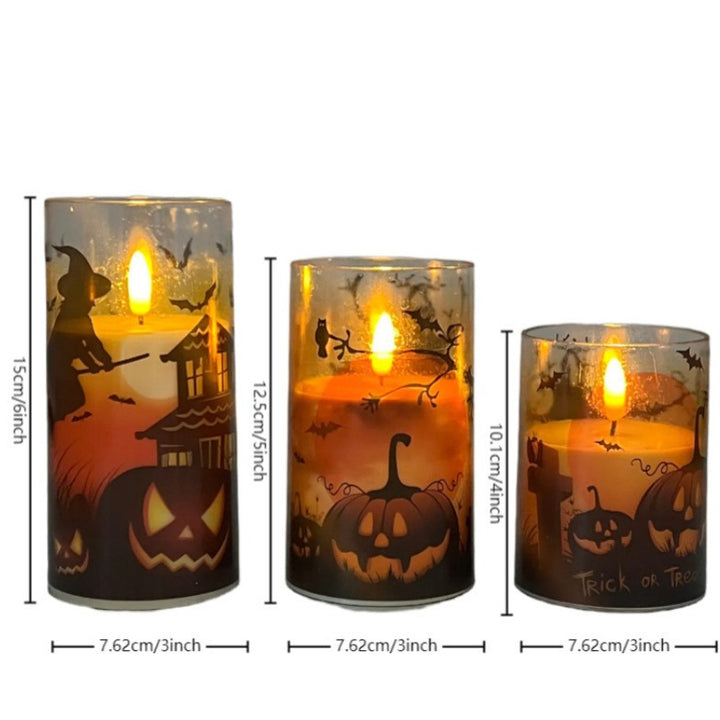 LED Candle Set with Flame Effect for Festive Decoration