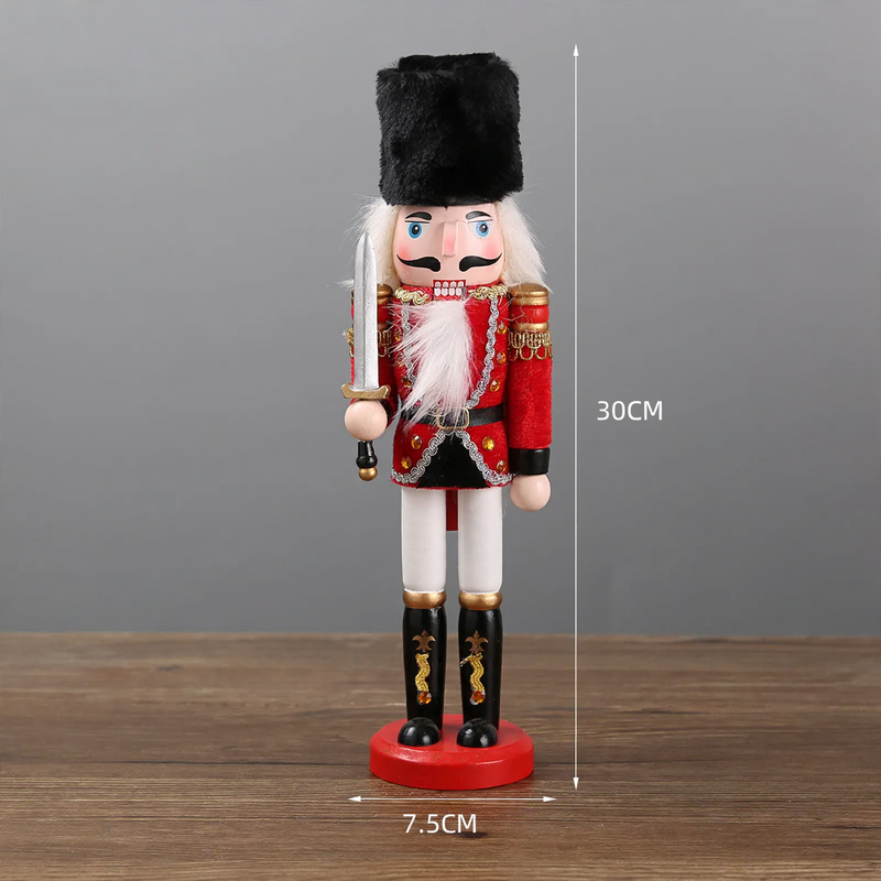 Nutcracker figure made of pine wood, European style
