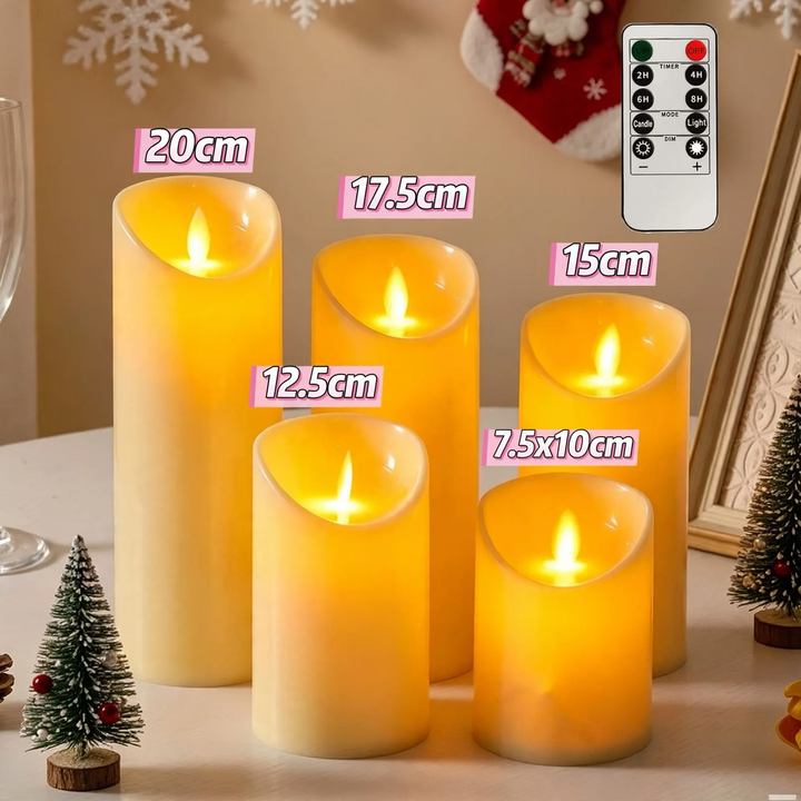 Electronic LED Candle with Flickering Effect and Remote Control
