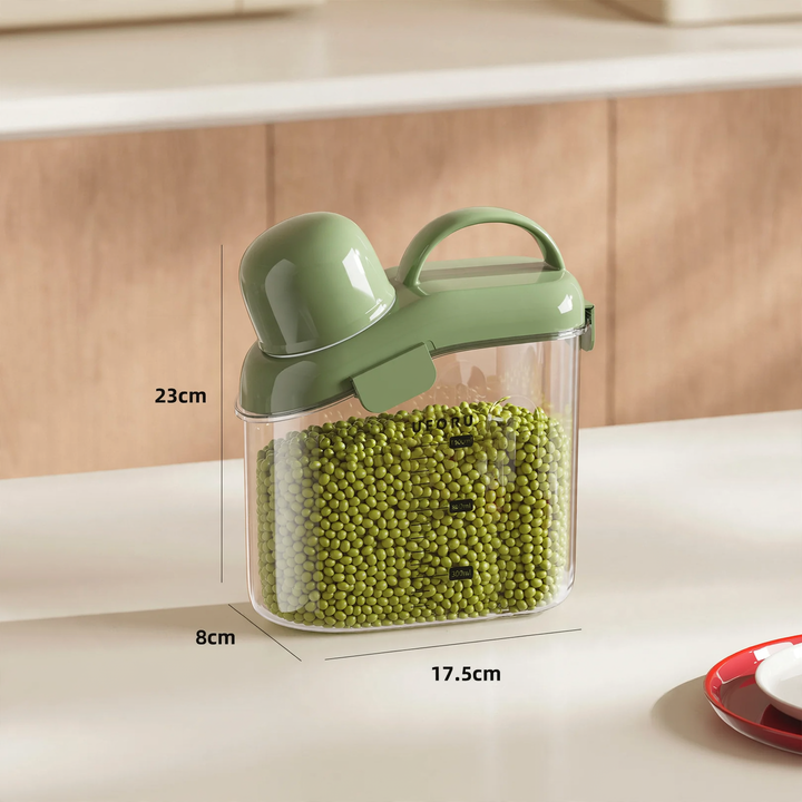 Portable storage container with handle, 1–2 L, food safe