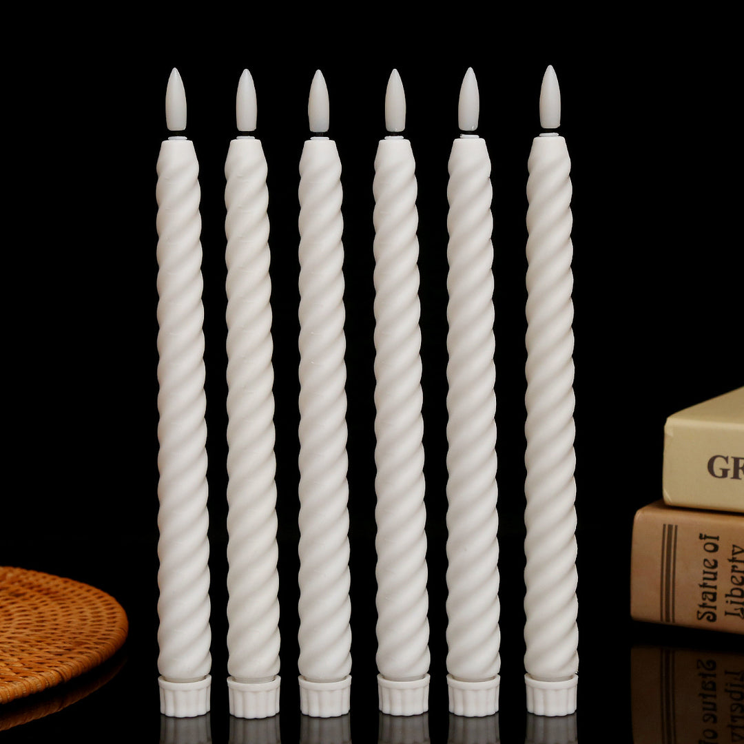 LED taper candle with plastic housing