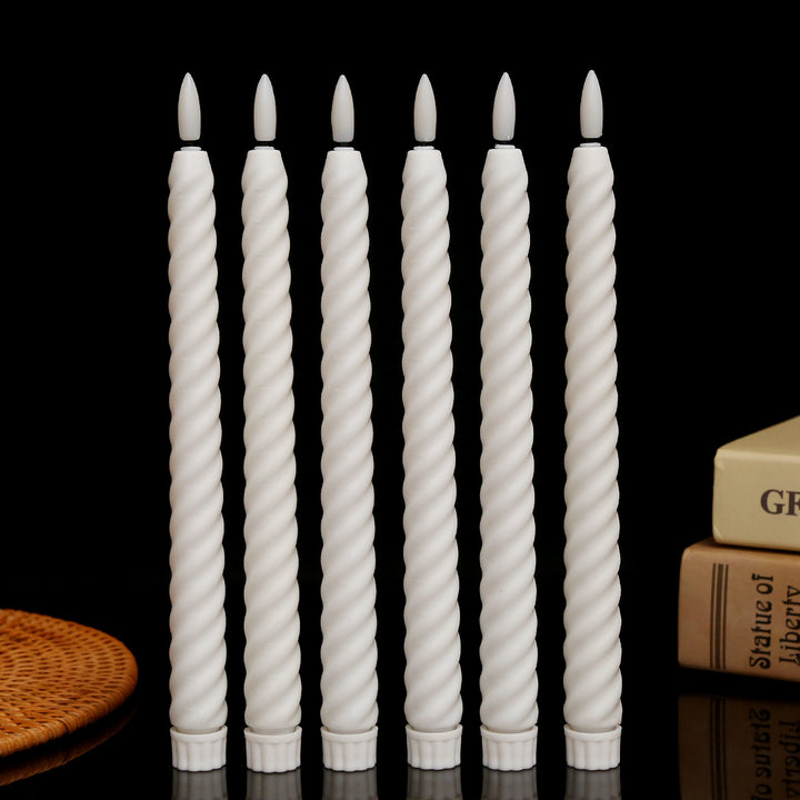 LED taper candle with plastic housing