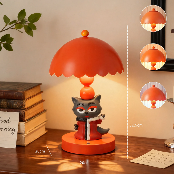 Cartoon table lamp, Red, Enamel finish