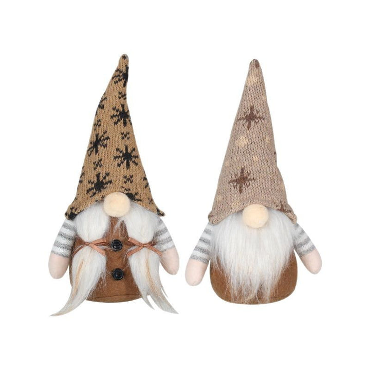 Christmas elf with knitted cap, brown