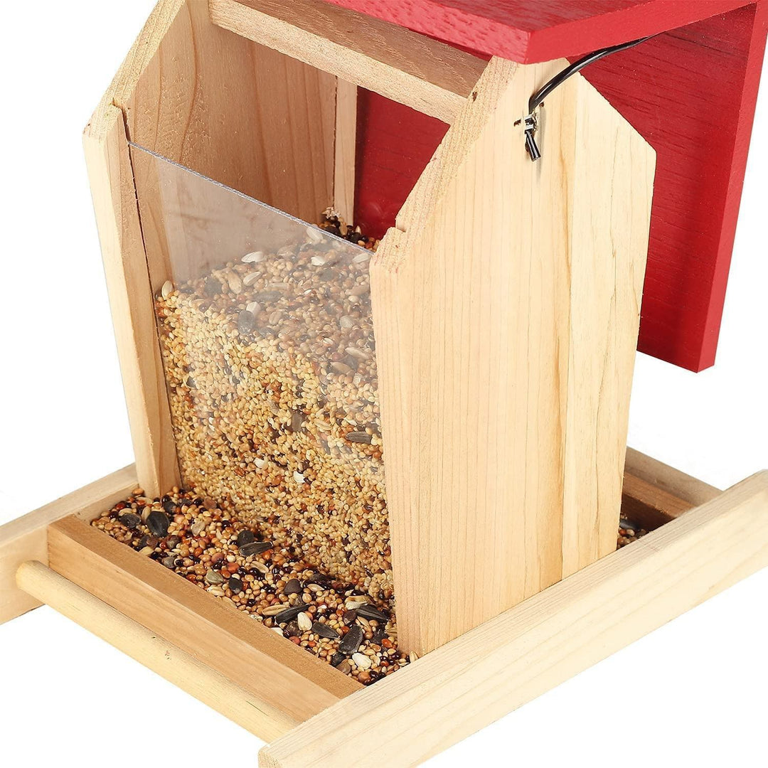 Hanging wooden birdhouse for garden and balcony