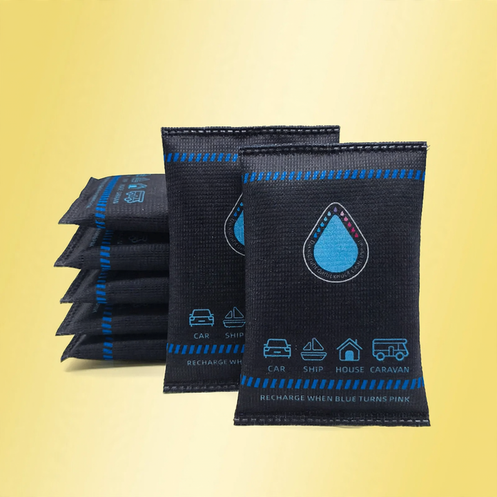 Color-changing dehumidifier bag with silica gel
