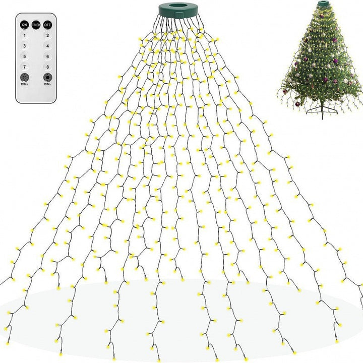 LED Christmas Tree Light String with Star, Various Lengths