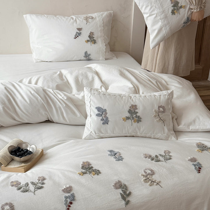 Cotton bedding set, country house style, floral pattern