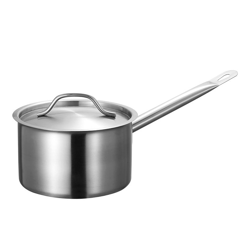 Stainless steel soup pot, 28 cm, double-walled, glass lid