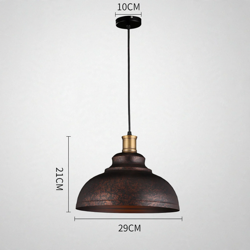 Vintage pendant light, industrial style, adjustable