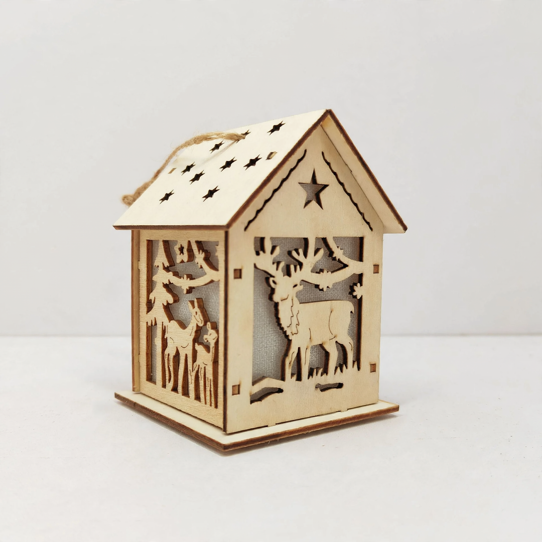 Decorative wooden house for the Christmas season