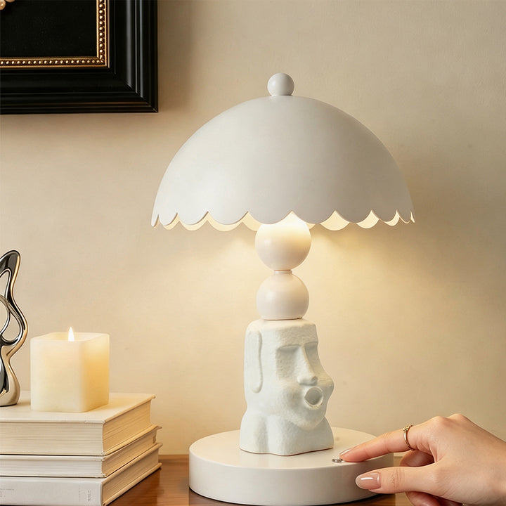 White Moai Statue Table Lamp
