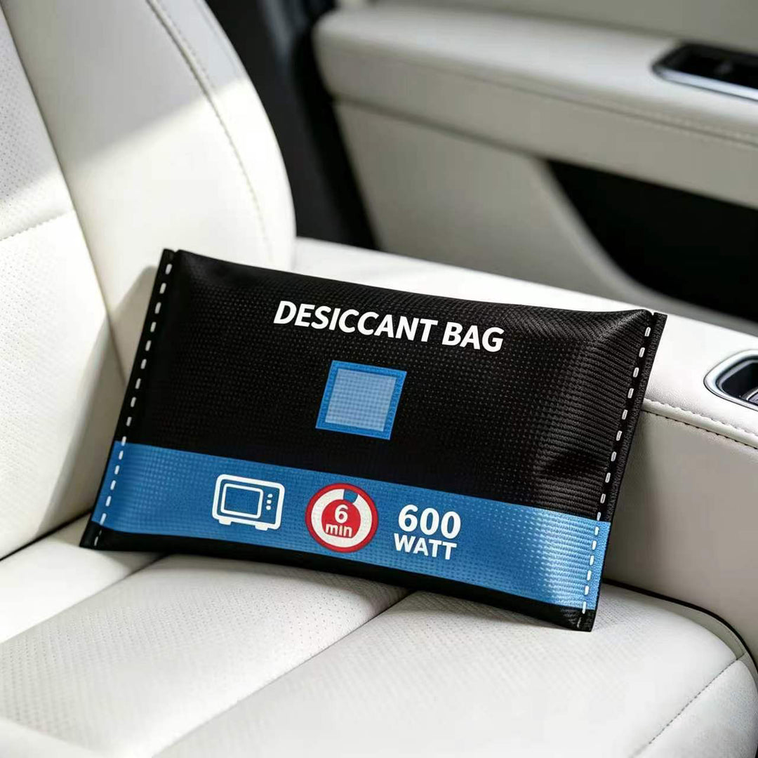 Silicone desiccant bags for moisture regulation