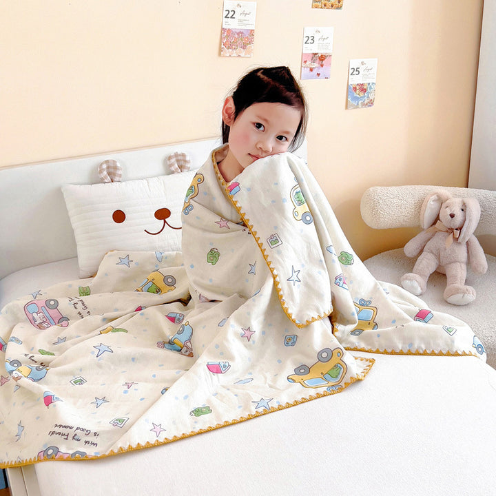 Cotton blanket for children, versatile use