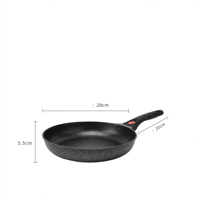 Aluminum frying pan with detachable handle
