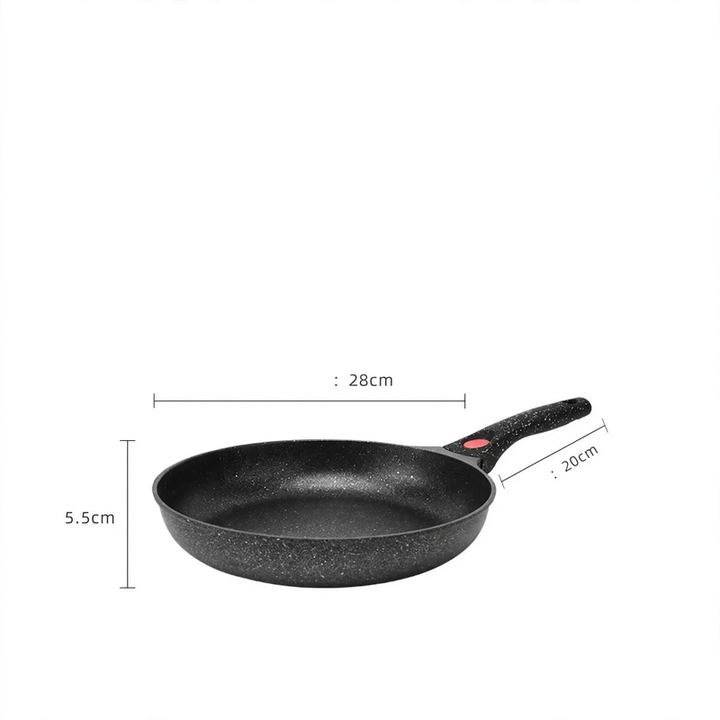 Aluminum frying pan with detachable handle