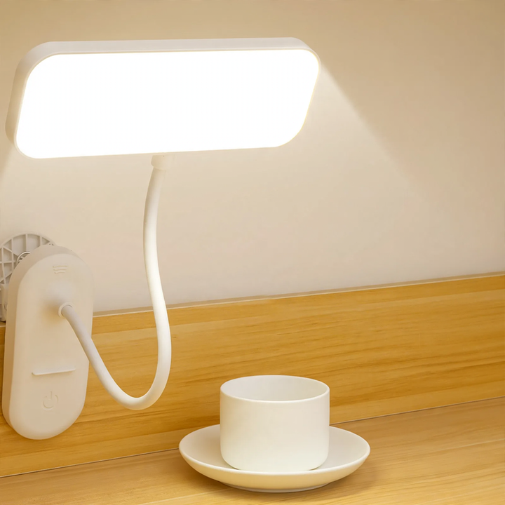 LED clamp lamp for bedside table and desk