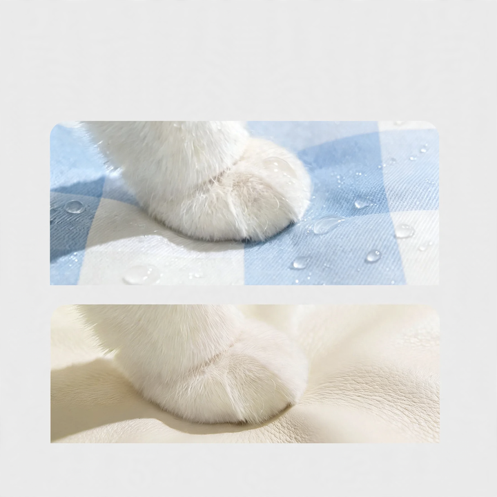 Foldable pet mat with cooling effect