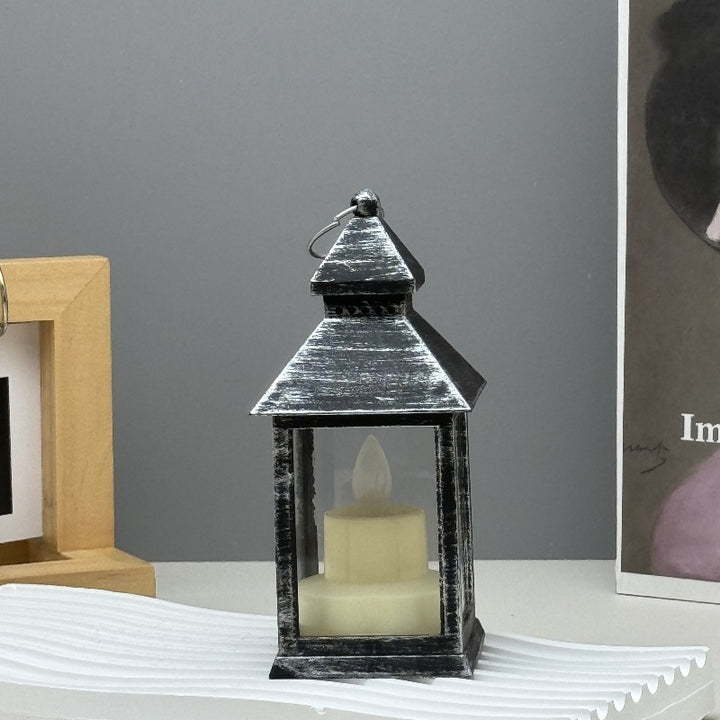 Decorative LED lantern with electronic candle