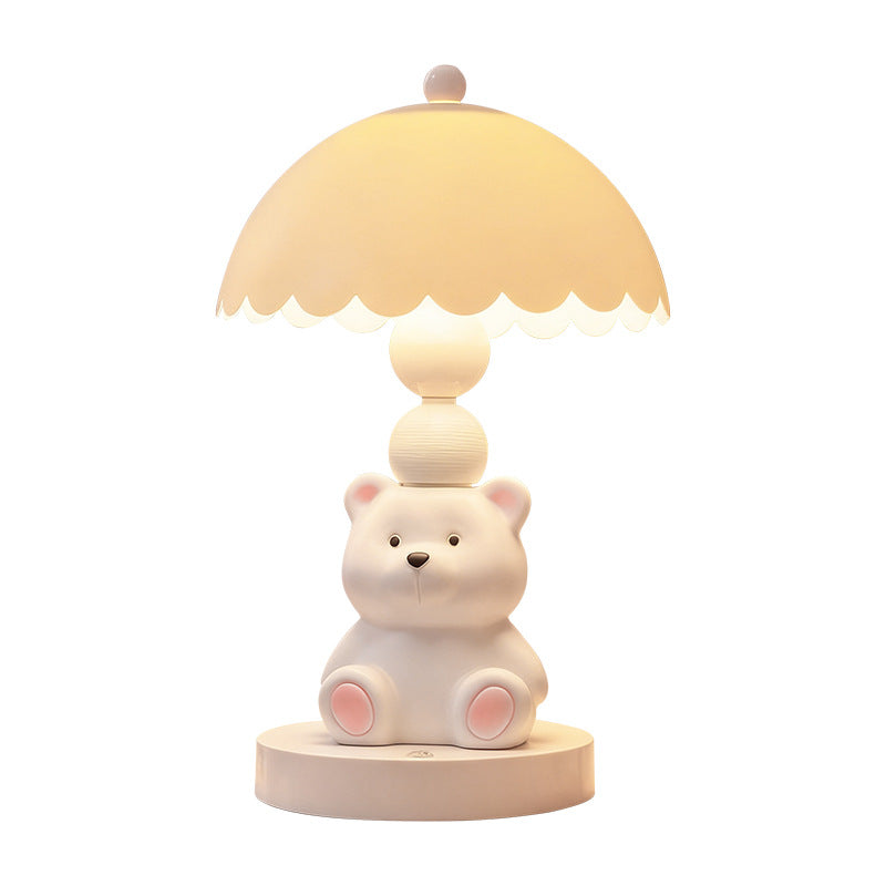 White Bear Table Lamp, Nightstand Lamp