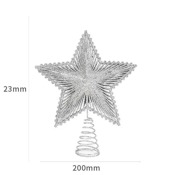 Christmas tree top star, plastic with glitter