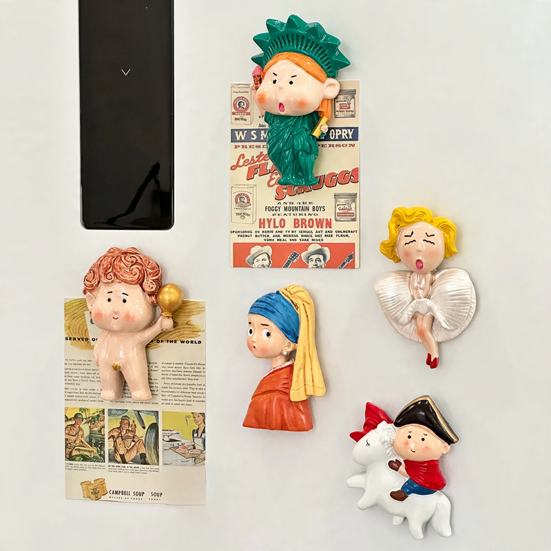 3D Art Resin Refrigerator Magnets, European Style