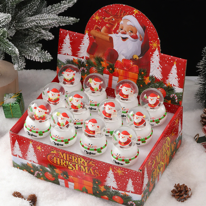 Christmas snow globe with light effects