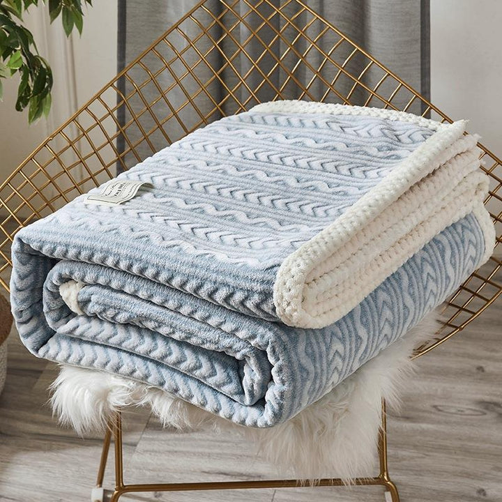 Fluffy flannel throw blanket, solid color, for all seasons