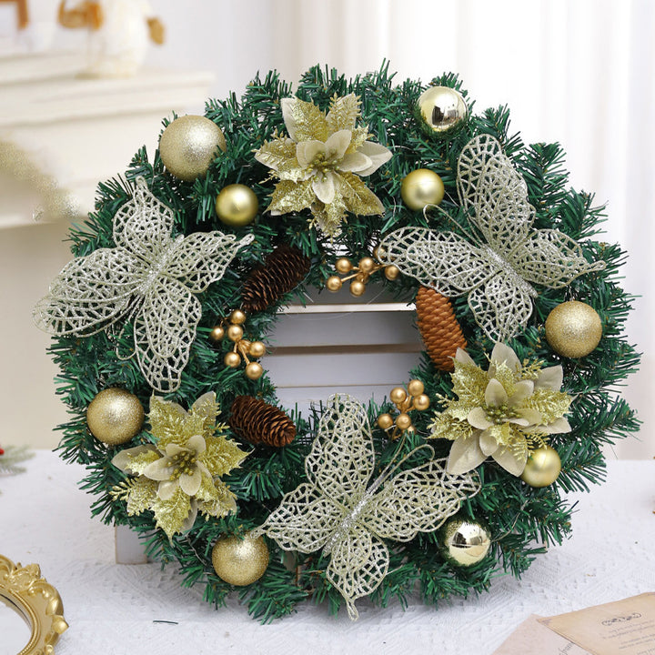 Christmas wreath made of PVC in a modern style