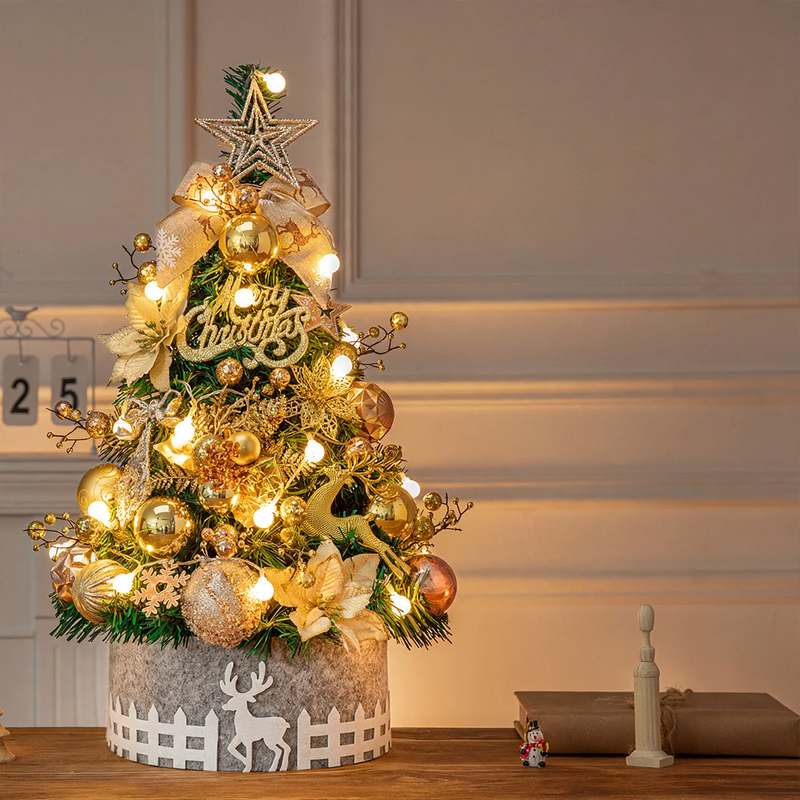 Mini Christmas tree set, 60 cm, PVC, table decoration