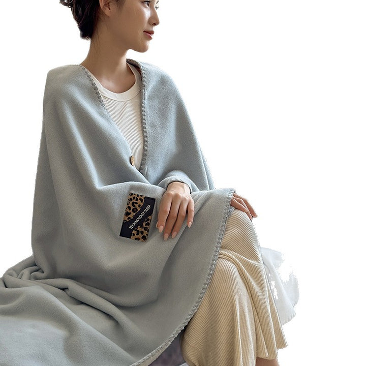 Thermal throw blanket made of milk fiber, versatile use