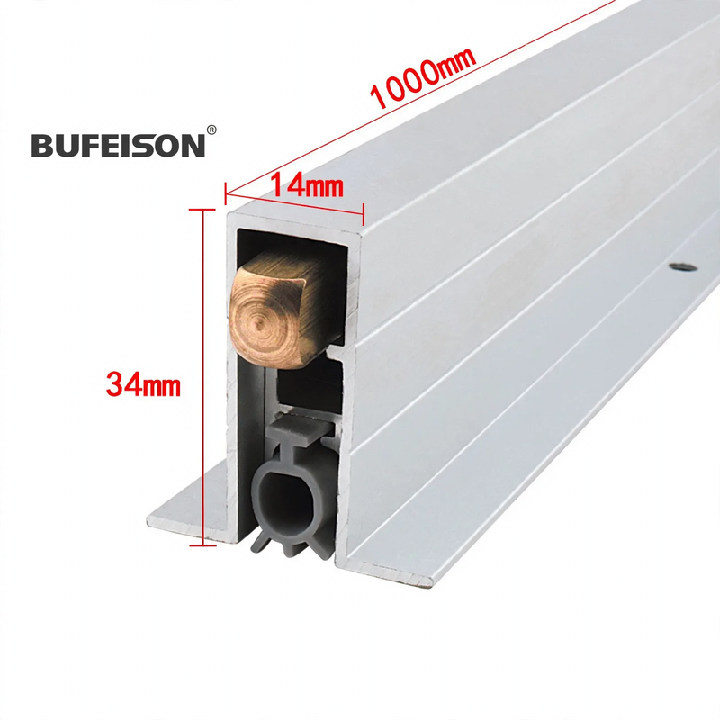 Automatic bottom seal for wooden doors