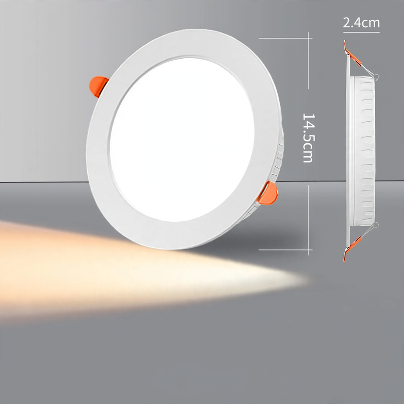 LED recessed light, ultra-flat, round