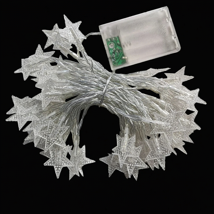 LED star fairy lights with battery compartment