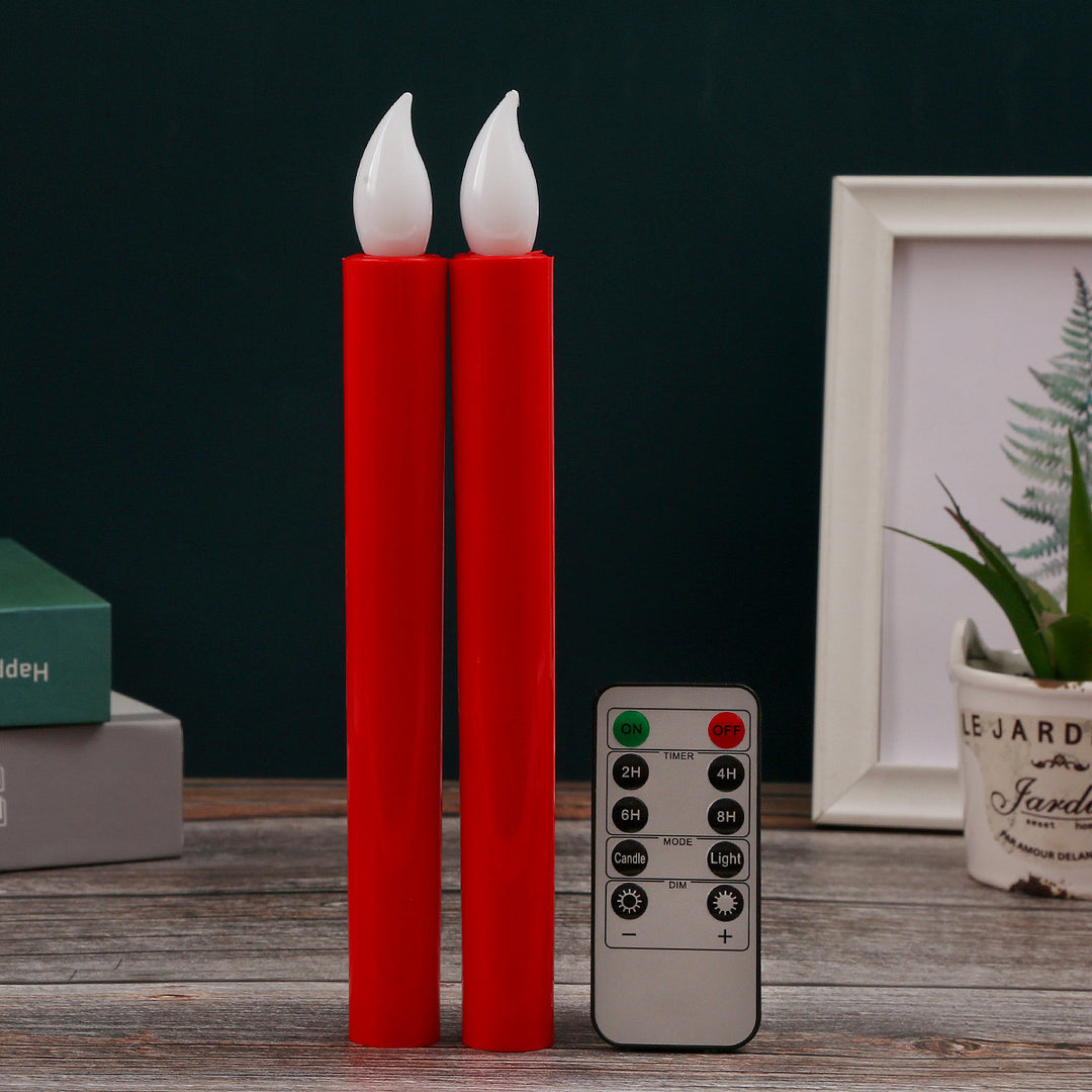 Cylindrical LED stick candle made of plastic