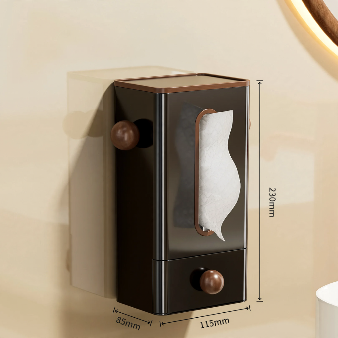 Wall-mounted tissue box, plastic