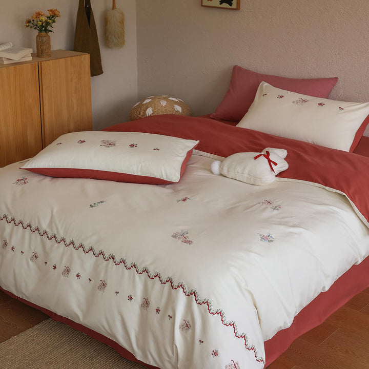 Cotton bedding set, 4-piece, 100 cotton